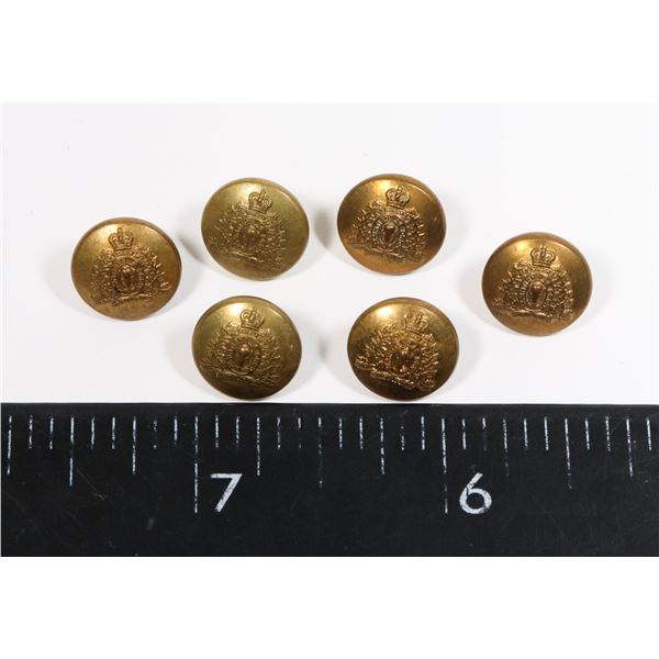 #270 RCMP VISOR CAP BUTTON 3 SETS SMALL SIZE