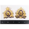 Image 1 : #272 1873-1973 GAUNT RCMP BADGE SET ENAMEL 2 OF 4