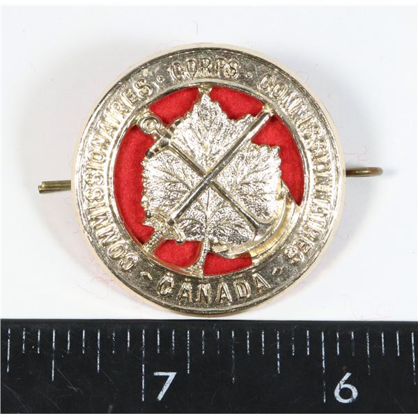 #275 CANADIAN CORPS OF COMMISSIONAIRES CAP BADGE