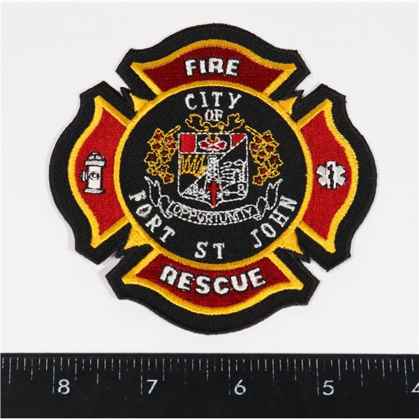 #288 CITY OF FORT ST JOHN FIRE RESCUE PATCH BADGE