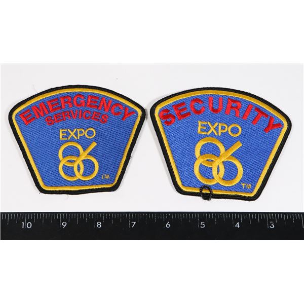 #290 1986 SECURITY EXPO 86 VANCOUVER BC PATCH SET