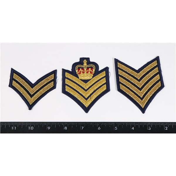 #299 RCMP CHEVRON RANK INSIGNIA LOT OF 3 PATCHES