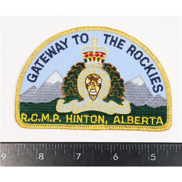 #314 RCMP HINTON ALBERTA PATCH GATEWAY TO ROCKIES