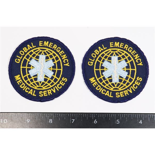 #317 PAIR GLOBAL EMERGENCY MEDICAL SERVICES PATCH