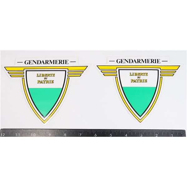 #320 SWISS GENDARMERIE DECAL STICKER LOT OF 2