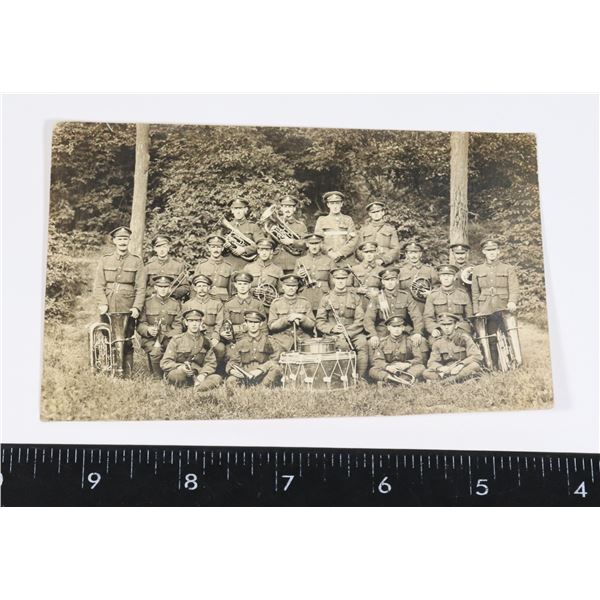 #326  WW1 BRITISH RPPC REAL PHOTO POST CARD BAND