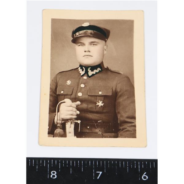 #331 EARLY POLISH MILITARY PHOTOGRAPH SOLDIER W/