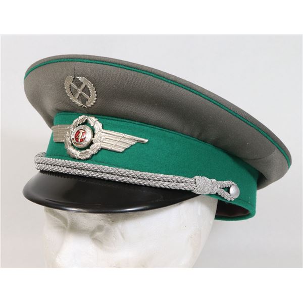 #338  EAST GERMAN OFFICERS VISOR CAP BORDER TROOPS