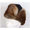 Image 1 : #391 1979 MUSKRAT WINTER FUR HAT POLICE MILITARY