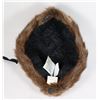 Image 4 : #391 1979 MUSKRAT WINTER FUR HAT POLICE MILITARY