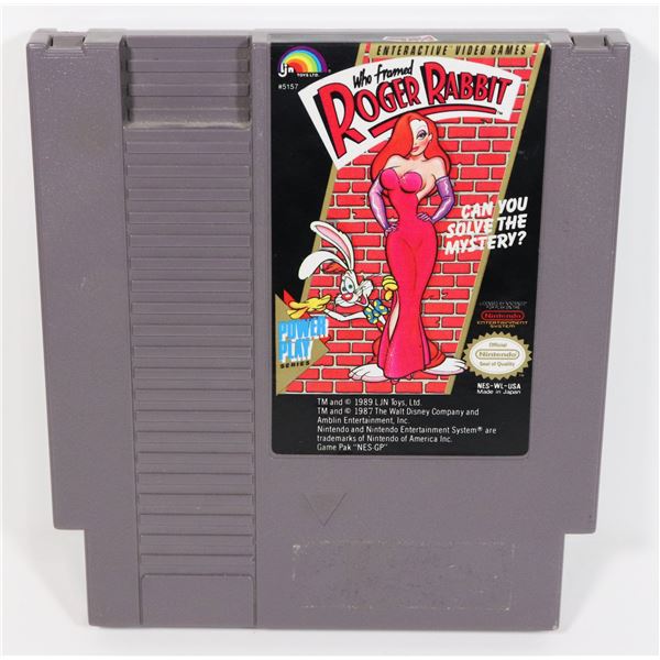 #461 NINTENDO NES GAME WHO FRAMED ROGER RABBIT