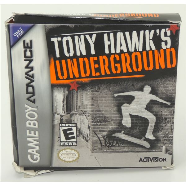 #561 BOXED GBA GAME  TONY HAWK'S UNDERGROUND