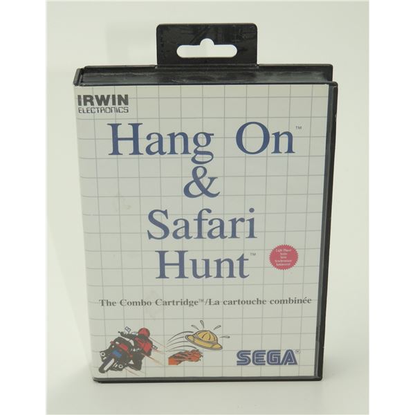 #565 CIB SEGA MASTER SYSTEM HANG ON & SAFARI HUNT