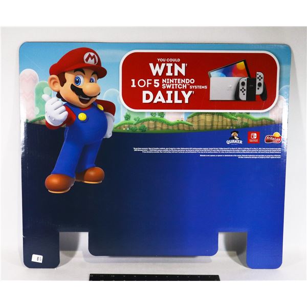 #589 NINTENDO SWITCH MARIO CARD ADVERTISMENT