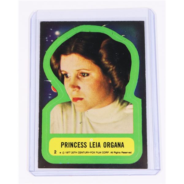 #598 1977 STAR WARS TOPPS CARD PRINCESS LEIA #2