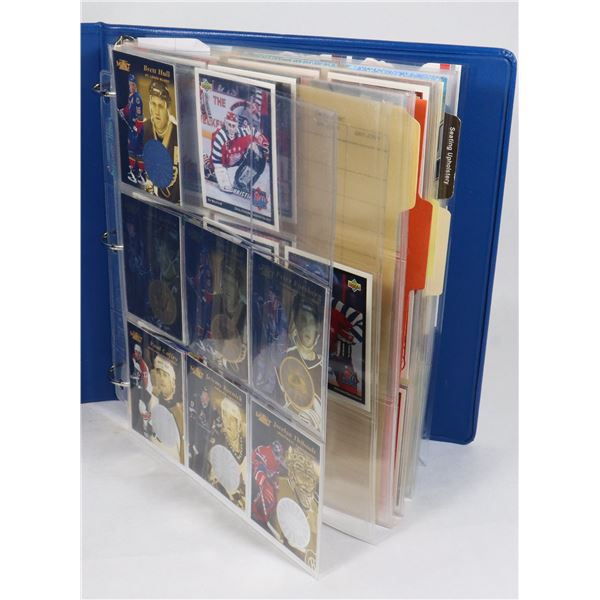 #730 LOT OF ASSORTED HOCKEY CARDS IN BINDER 1990'S