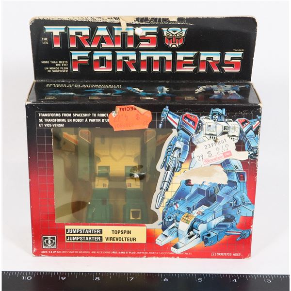 #782 SEALED G1 TRANSFORMERS TOPSPIN  HASBRO 1985