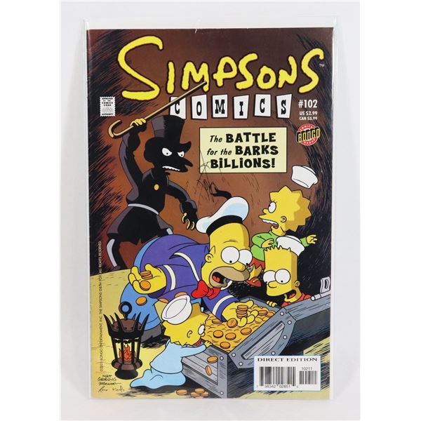 #854 SIGNED! BONGO COMICS SIMPSON'S #102 2005