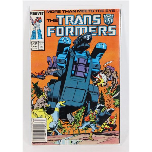 #874 MARVEL COMICS TRANSFORMERS #27 APRIL 1988