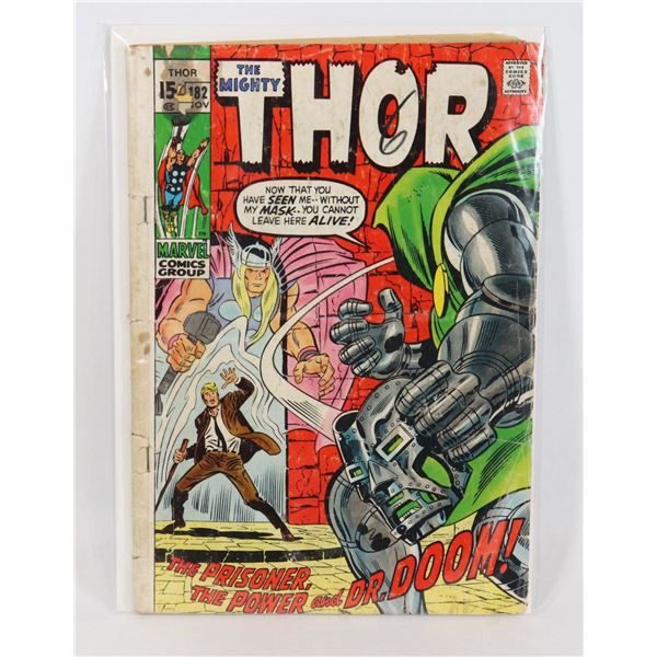 #894 MARVEL COMICS THE MIGHTY THOR #182 1970 WORN
