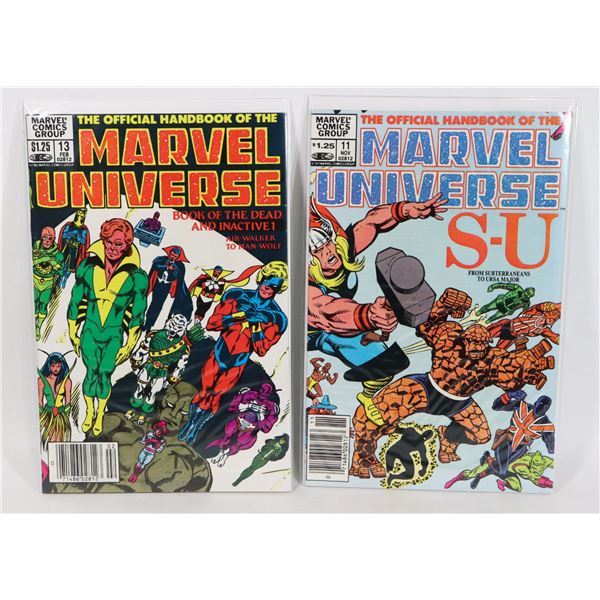 #945 MARVEL COMICS MARVEL UNIVERSE #11 + #13 1983