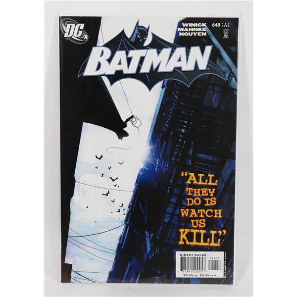 #962 DC DETECTIVE COMICS BATMAN #648 FEBRUARY 2006