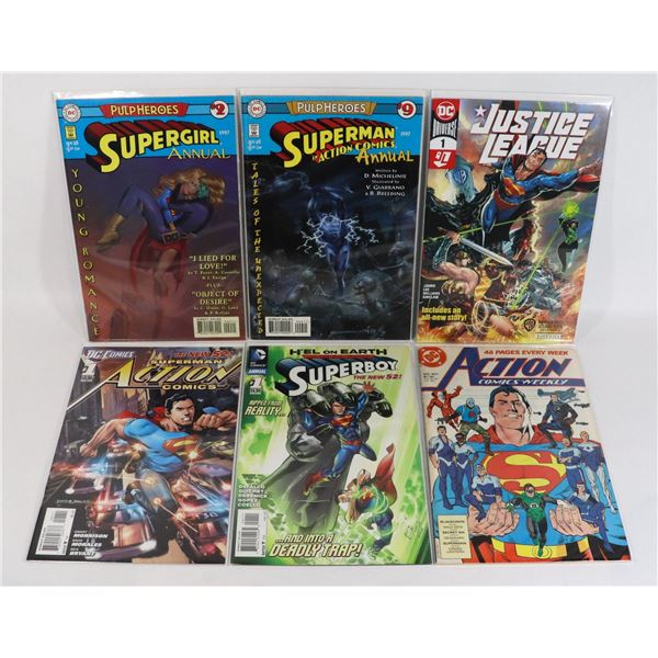 BUNDLE OF DC COMICS INCLUDING JUSTICE LEAGUE ISSUE