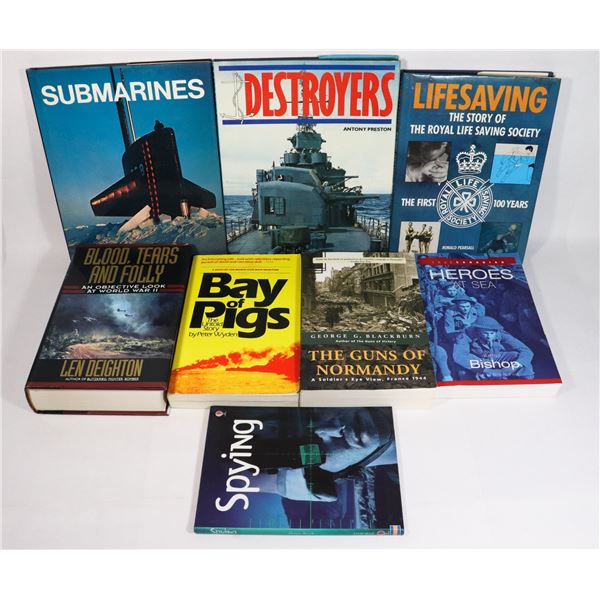 LARGE LOT OF MILITARY BOOKS, MANY HARDCOVER