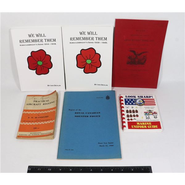 LOT OF ASSORTED POLICE AND MILITARY THEME BOOKS