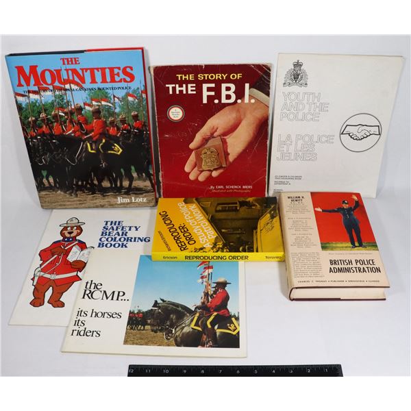 BUNDLE OF BOOKS ABOUT POLICE, MOSTLY RCMP