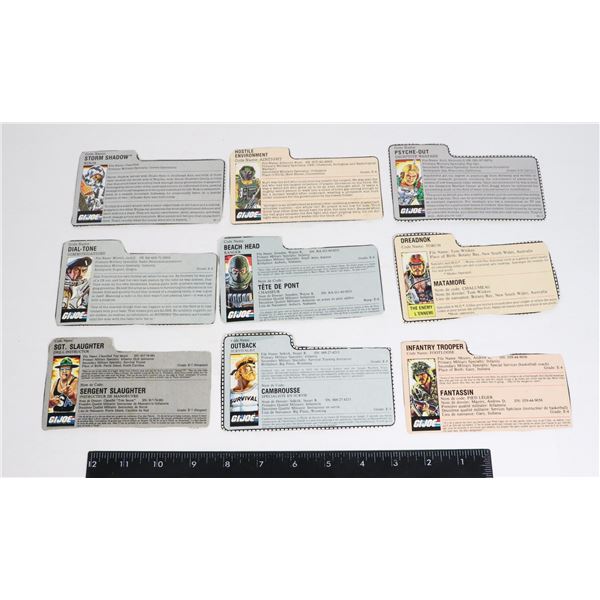 G.I. JOE ARAH STORM SHADOW FILE CARD 1988