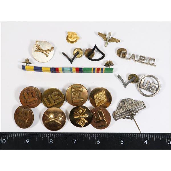 UNITED STATES MILITARY COLLAR BRASS INSIGNIA