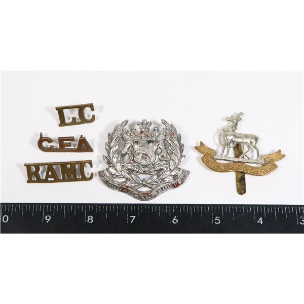 WW1 BRITISH CANADIAN SHOULDER TITLE LOT INC