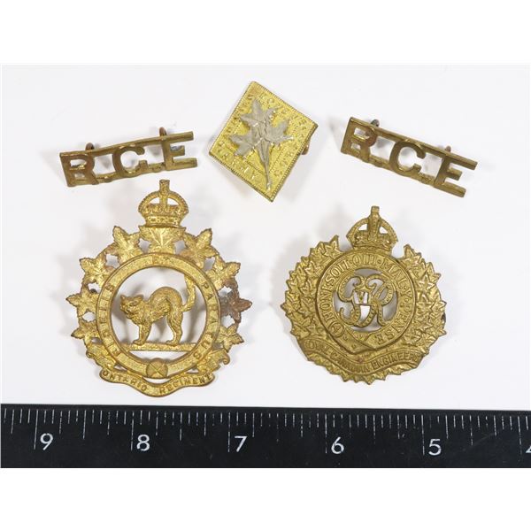 WW2 CANADIAN ONTARIO REGIMENT CAP BADGE WW2 WORLD
