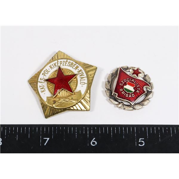 USSR COMMUNIST HUNGARIAN OFFICER BADGE