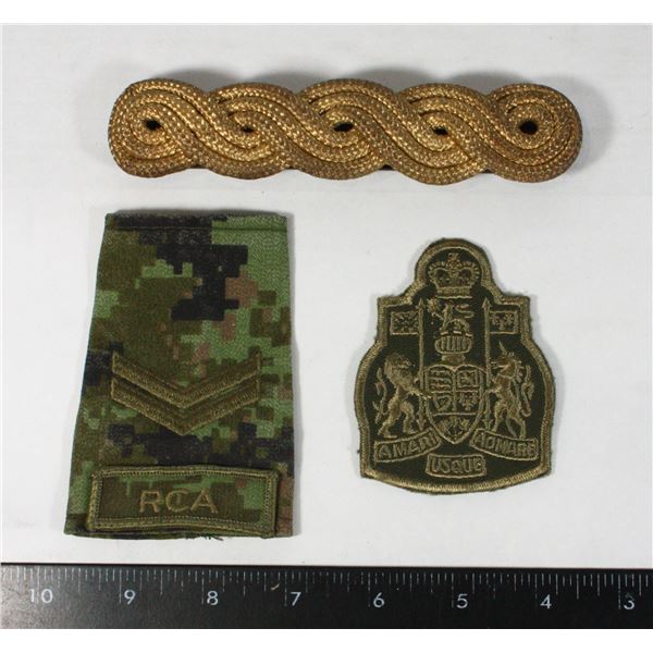LOT OF 2 MILITARY SHOULDER BOARDS/NCO INSIGNIA
