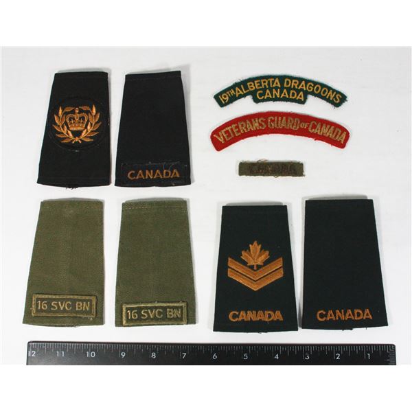 CANADIAN MILITARY SHOULDER BOARD SET AND