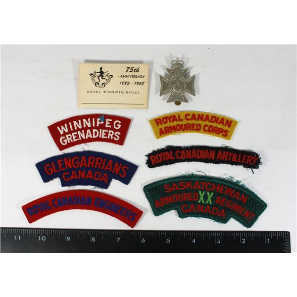 CANADIAN BROCKVILLE RIFLES CAP BADGE SCULLY