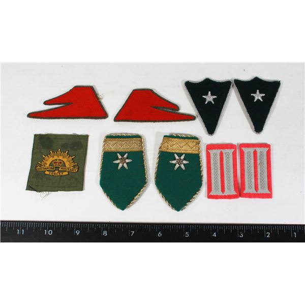 ITALIAN MILITARY COLLAR PATCHES BADGE PAIR