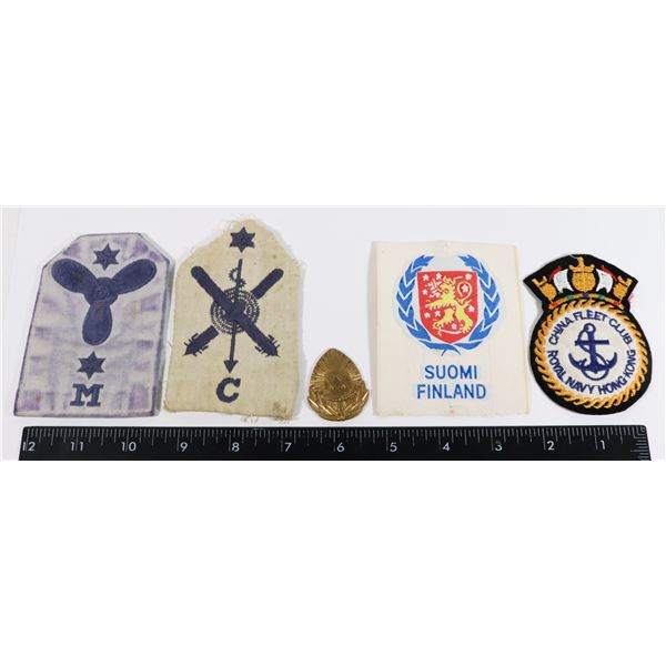 LOT OF ASSORTED INSIGNIAS INC. FINNISH COUNTRY OF