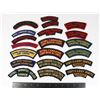 Image 1 : LARGE LOT OF VARIOUS CLOTH SHOULDER TITLES INCLUDING