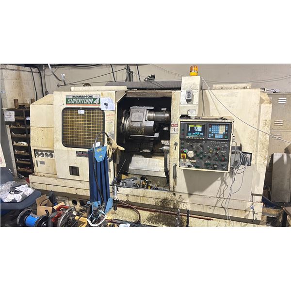 NAKAMURA-TOME SUPERTURN 4 CNC MACHINE WITH A NAKAMURA-TOME FANUC DIGITAL DISPLAY,