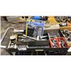 Image 2 : 3 TIER MOBILE PRODUCT CART WITH ASSORTED HAND TOOLS, HARDWARE, C-CLAMPS & CONTENTS *CART INCLUDED*