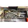 Image 3 : 3 TIER MOBILE PRODUCT CART WITH ASSORTED HAND TOOLS, HARDWARE, C-CLAMPS & CONTENTS *CART INCLUDED*