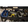 Image 4 : 3 TIER MOBILE PRODUCT CART WITH ASSORTED HAND TOOLS, HARDWARE, C-CLAMPS & CONTENTS *CART INCLUDED*