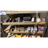 Image 4 : 2 METAL MULTI TIER SHELVING UNITS WITH ASSORTED COMMERCIAL INDUSTRIAL CNC MACHINE TOOLING &