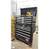 Image 2 : HUSKY BLACK 10 DRAWER 2 SECTION INDUSTRIAL MOBILE TOOL BOX WITH ASSORTED HAND TOOLS, TOOLING &