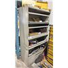 Image 1 : 5 DRAWER BEIGE METAL CABINET WITH ASSORTED MANUALS & MACHINE PARTS