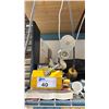 Image 2 : POWER FIST 880LBS CAPACITY MINI CABLE ELECTRIC SHOP HOIST WITH COMMERCIAL MAGNETIC CLAMP TOOL &