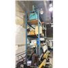 Image 3 : 4 SHELF, 135"W SINGLE BAY OF BLUE INDUSTRIAL PALLET RACKING WITH WOOD, MESH DECKING